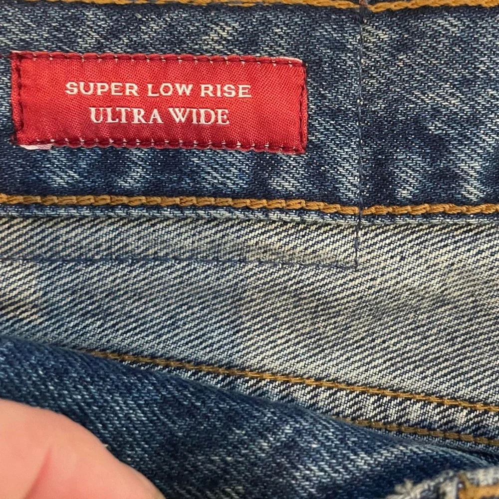 Lucky Brand Lucky Legends Jeans Women 12/31 Ultra Wide Leg Low Rise Y2K Coquette